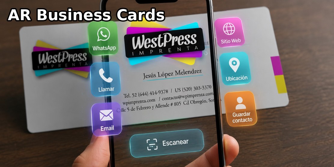 Westpress augmented reality business cards, interactive digital card