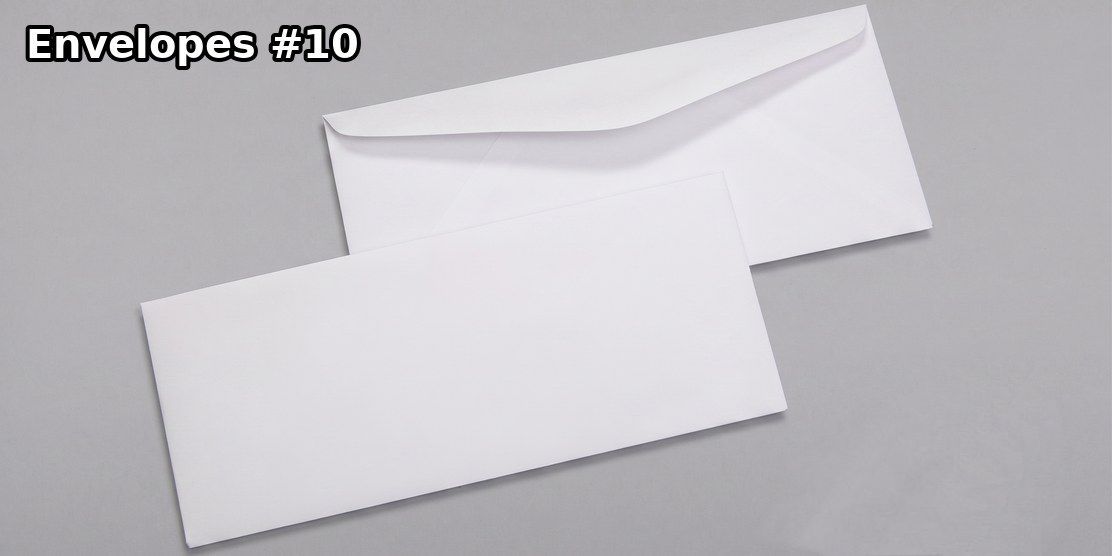 Westpress printed envelopes, number 10 business size